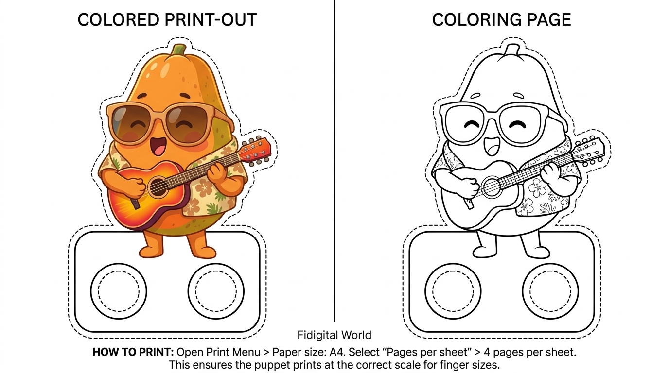 Papaya Finger Puppet